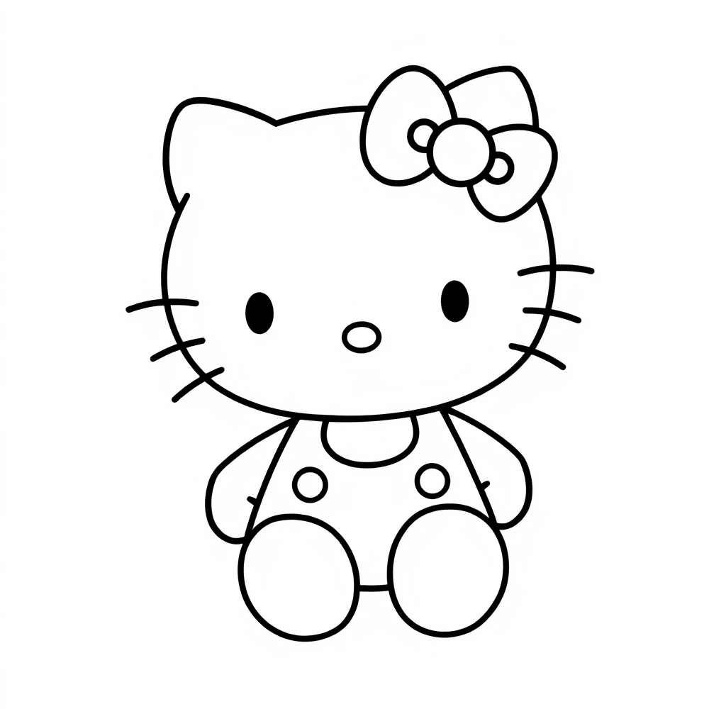 Hello Kitty sits quietly