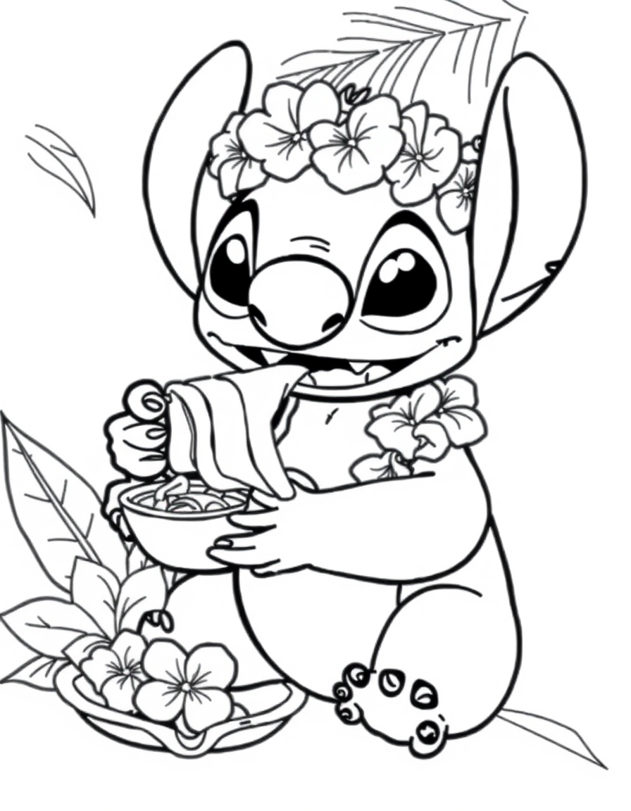 Stitch Trying Hawaiian Food For First Time