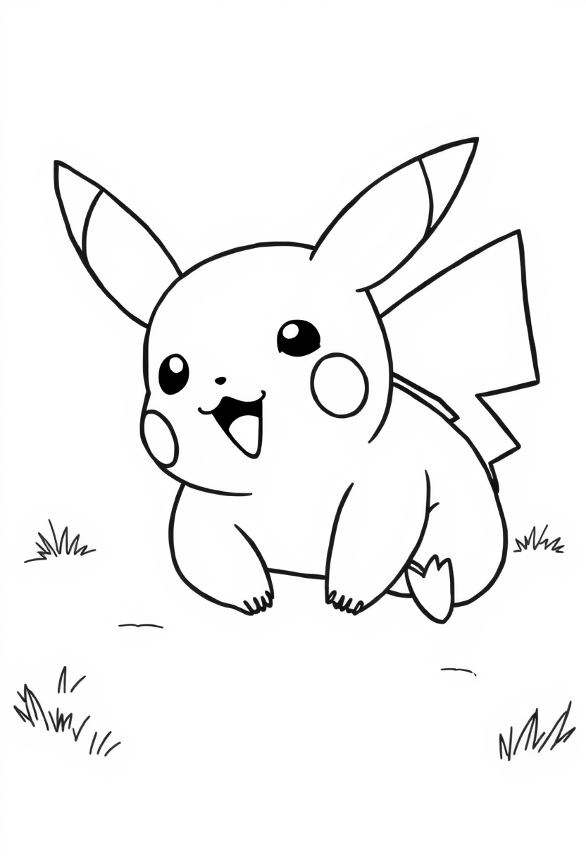 a cute pikachu lying on the ground