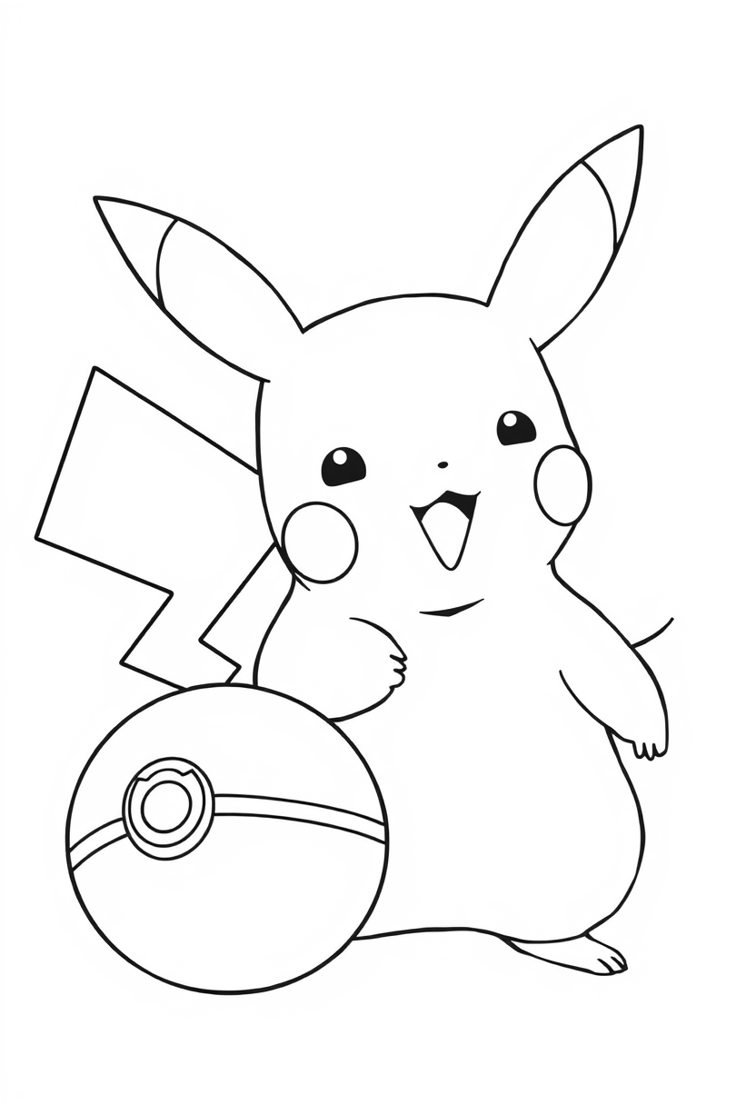 pikachu and the poké ball