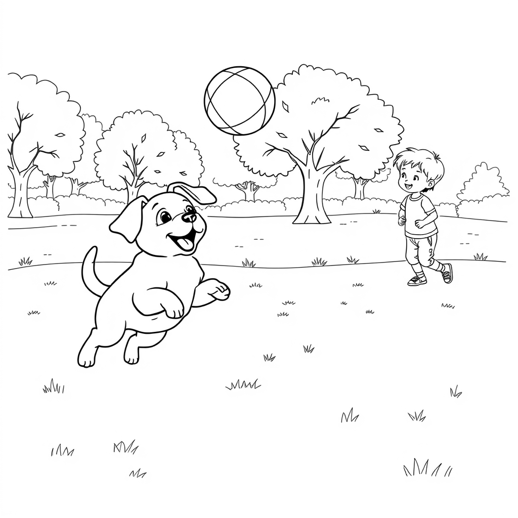 puppy-plays-ball