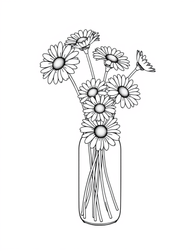 A Playful Arrangement Of Daisies