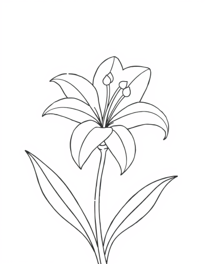 Add Green Leaves To Lily