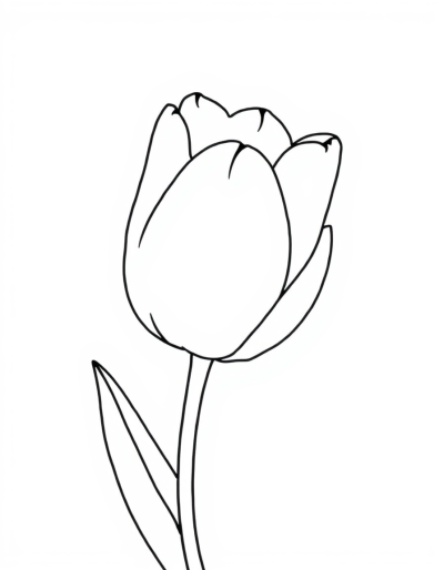 Color The Tulip Red