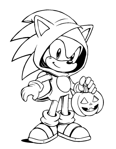 Sonic Trick Or Treating In Costume