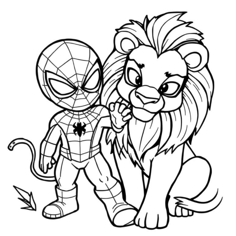 Spider-Man and Lion