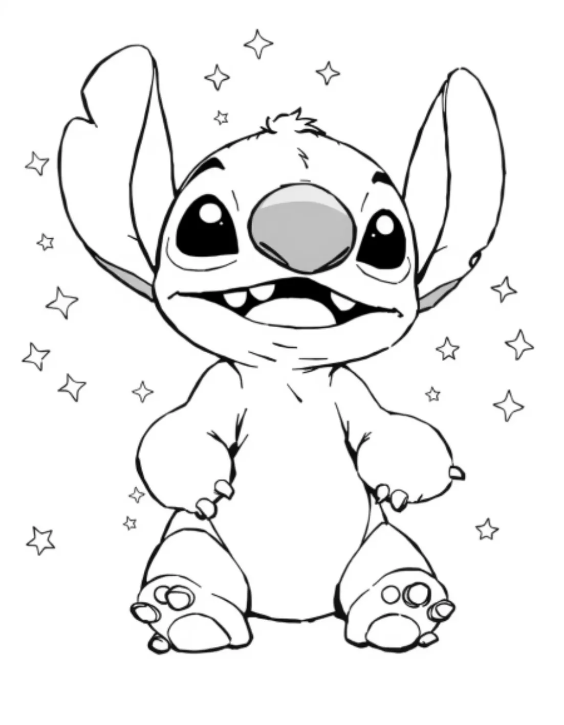 Stitch Coloring Page for Kids