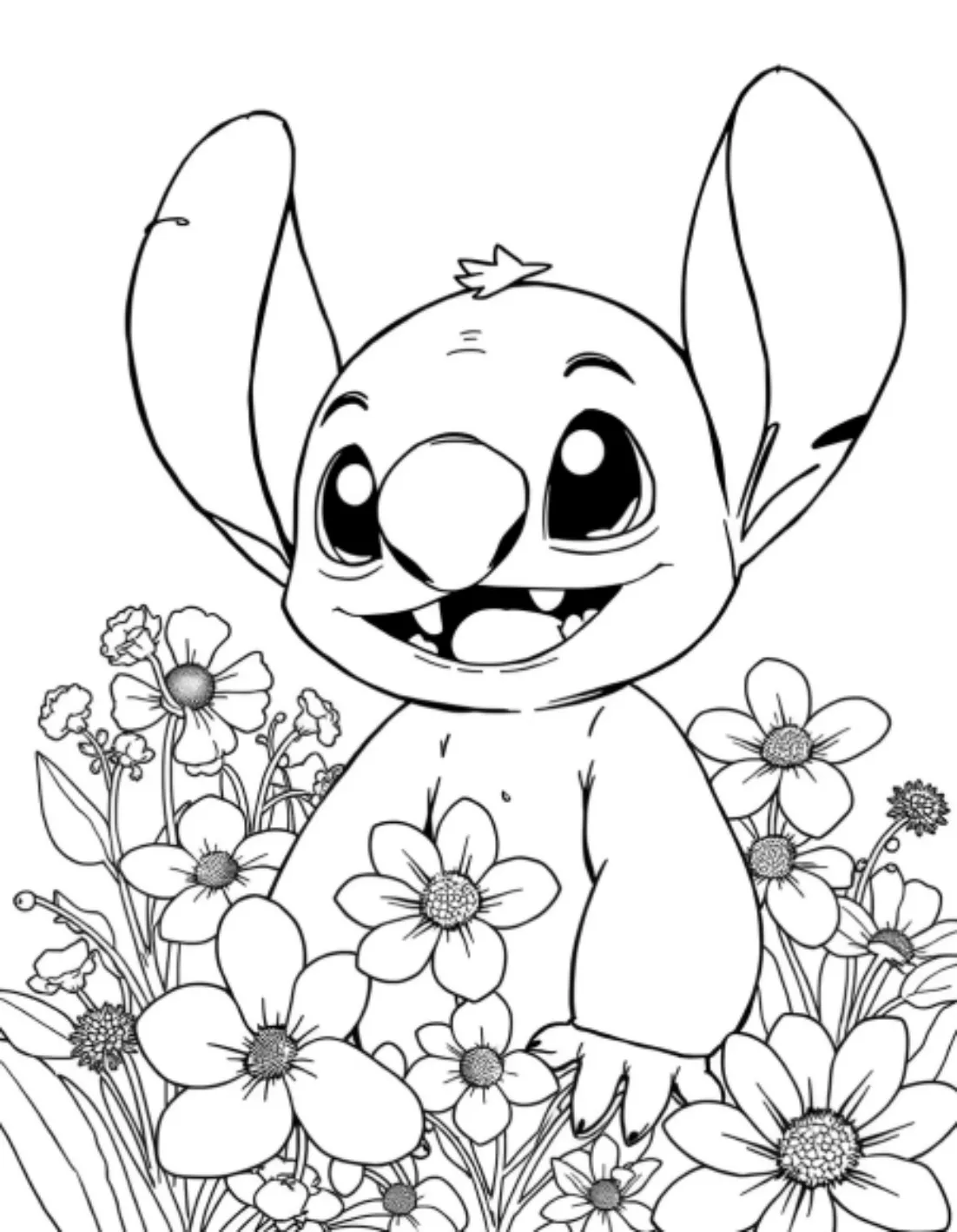 Stitch and Angel Coloring Pages Printable