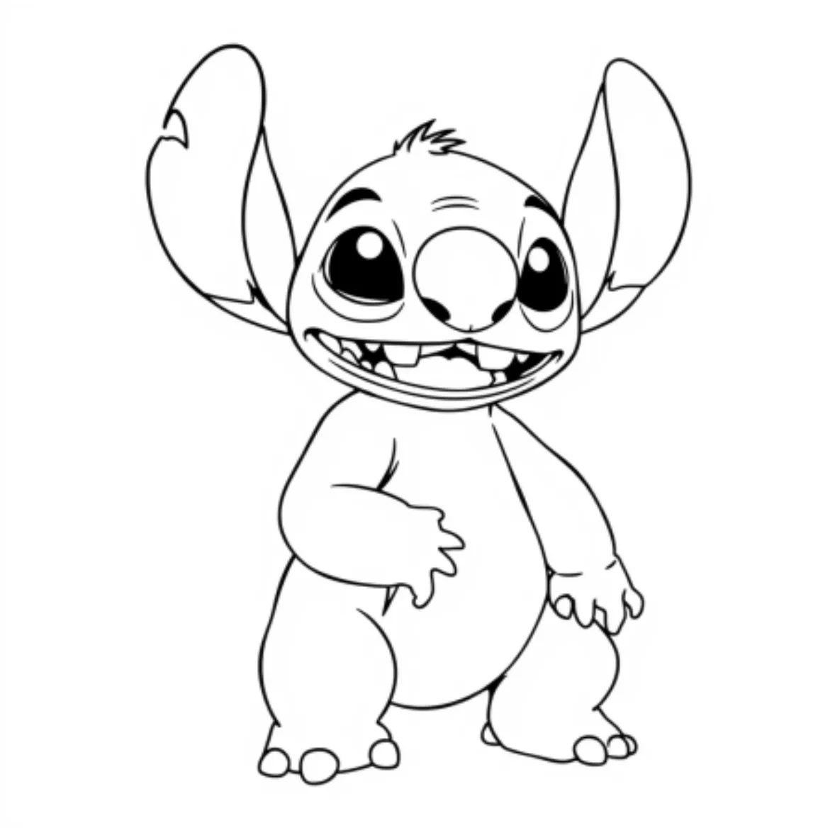 Stitch and Angel Coloring Page