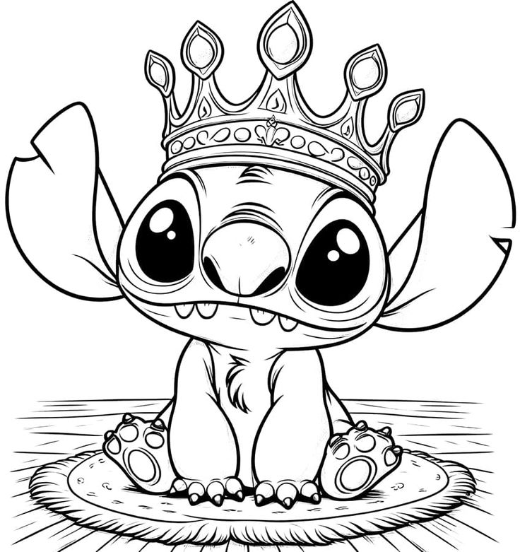 Cute Stitch Coloring page