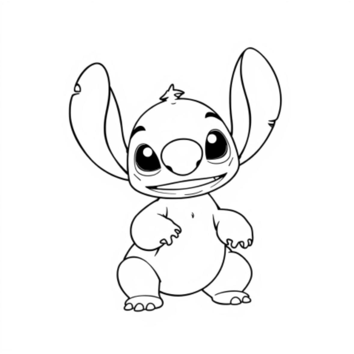 Stitch coloring easy  coloring