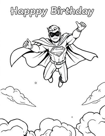 A Superhero Flying In The Sky