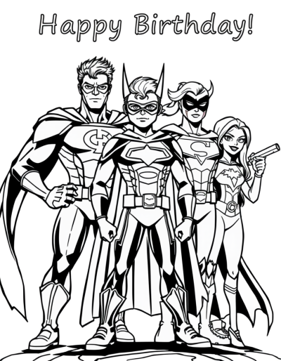 Superhero Team Ready For Adventure