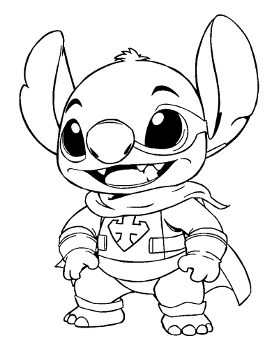 Stitch In Superhero Costume Bravely