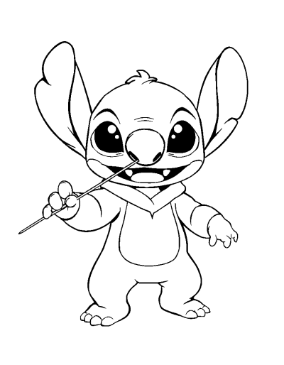 Stitch With Laser Eyes Glowing