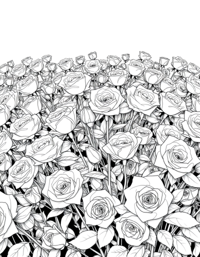 A Field Of Roses, Colorless