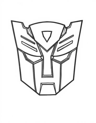 Bright Yellow Transformers Logo Coloring