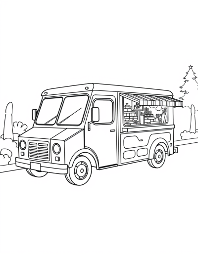 A Brown Food Truck
