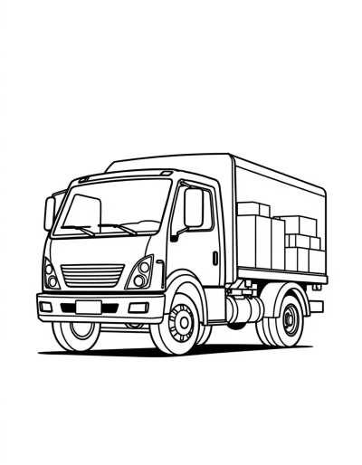 A Truck Delivering Packages
