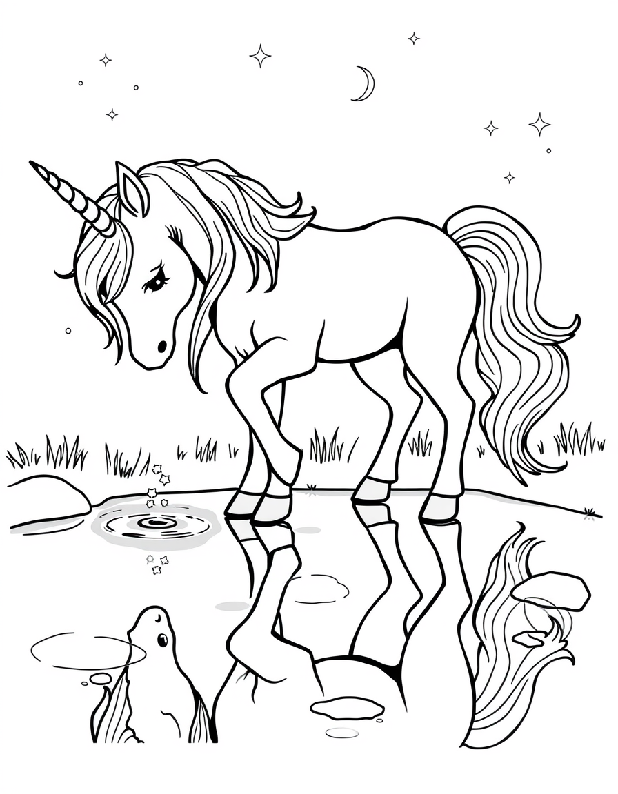 Unicorn Coloring Pages