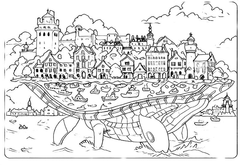 image to coloring  page