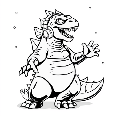 Godzilla with music and lights