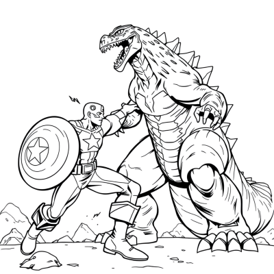 Godzilla Vs Captain America