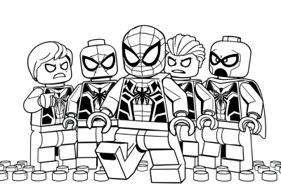 Spider-man Lego coloring page