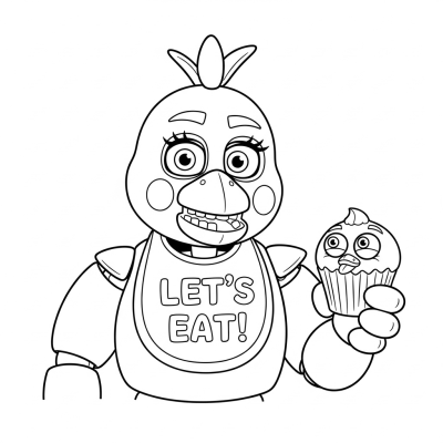 Chica the Chicken coloring page