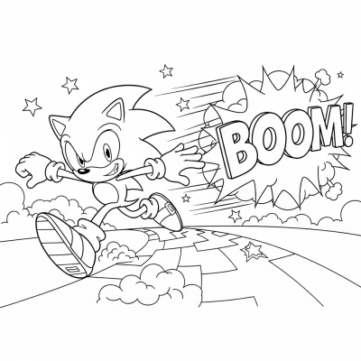 Sonic speeding with sound barrier boom