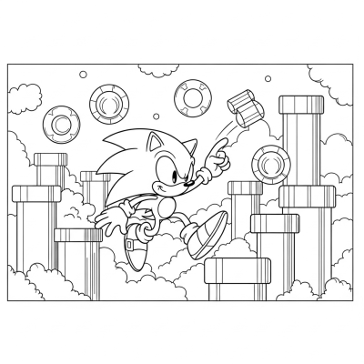 Sonic the Hedgehog dodging obstacles