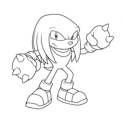 Knuckles showing his strength