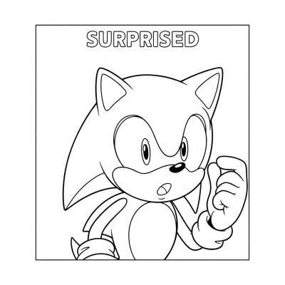 Surprised Sonic expression