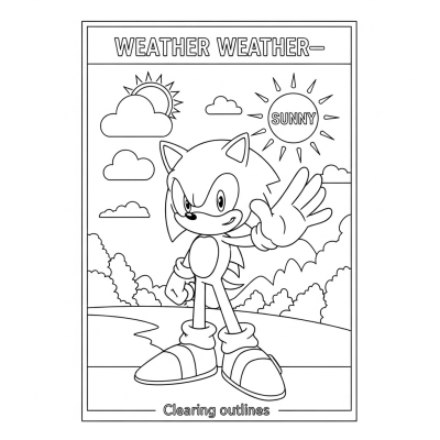 Sonic in the sunny scene