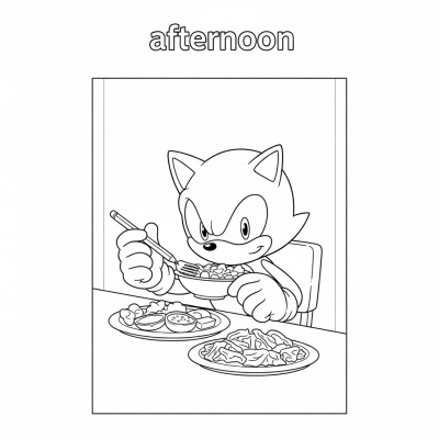 Sonic eating lunch at noon