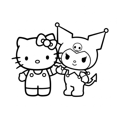 Hello kitty with kuromi