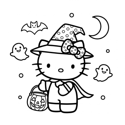 Halloween Hello Kitty with pumpkin
