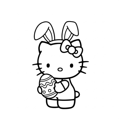 Hello Kitty in Easter custom