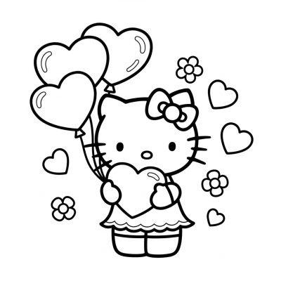 Hello Kitty with balloon