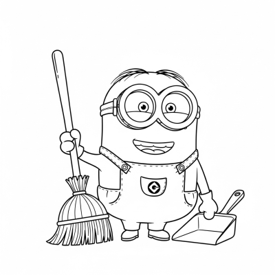 Minion with goggles and gloves