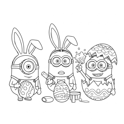 Minions in Easter costumes