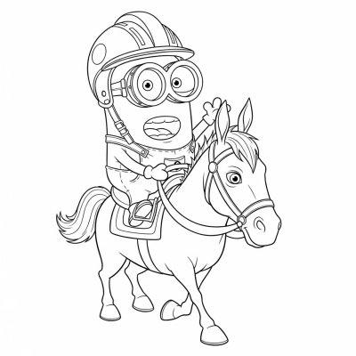 Minion riding a horse