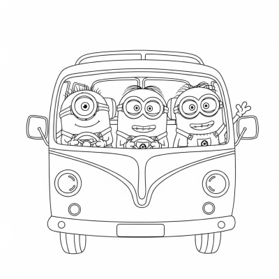 Minion driving a tractor