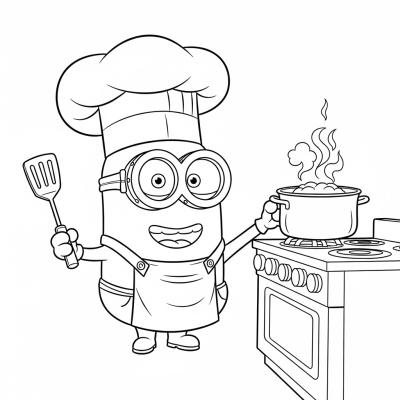 Chef Minion cooking