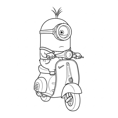 Minion On A Scooter