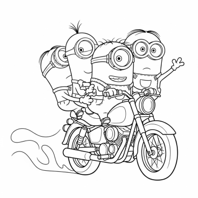 Minions Riding A Motorcycle