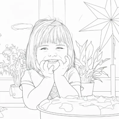 AI-generated coloring page from uploaded image
