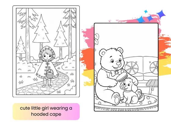 Transform Text into Coloring Books