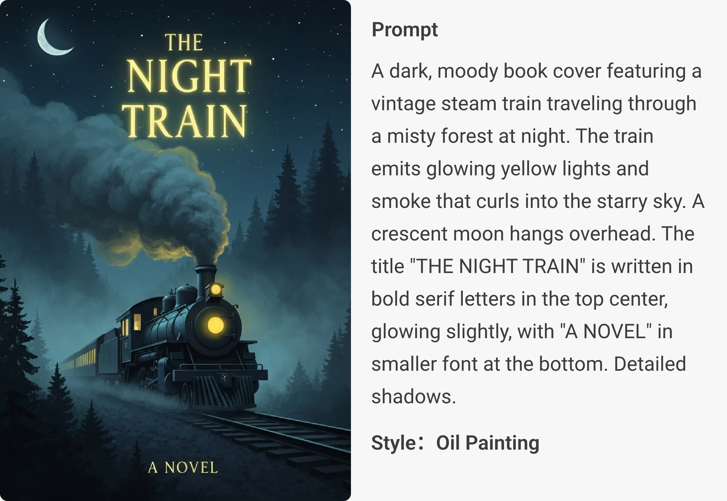 Novel book cover created by iColoring AI book cover generator
