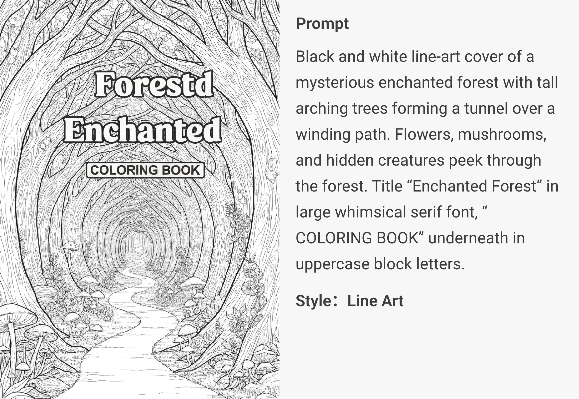 Coloring book cover create by iColoring AI book cover generator